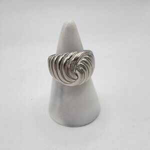 Vintage Lady‎ Remington Ring Silver Tone Ring Signed LR